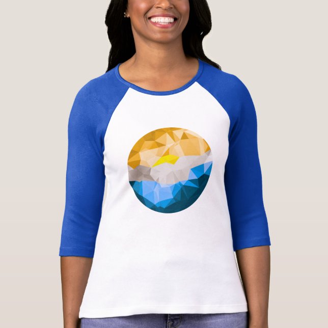 Camiseta De T do basebol dos SS das mulheres 3/4 (Frente)