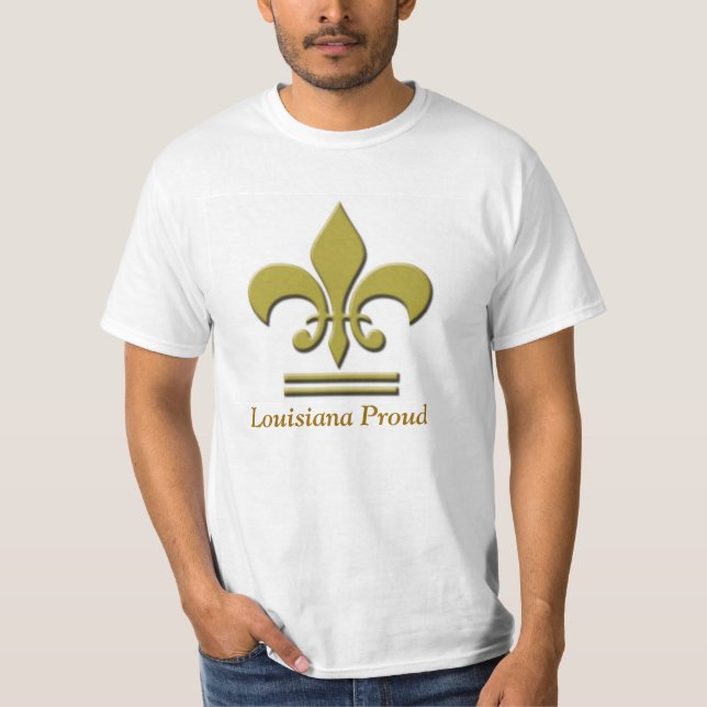 Camiseta De "T orgulhoso do valor Louisiana" (Frente)