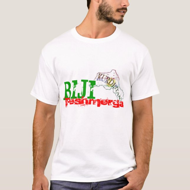 Camiseta De "t-shirt Biji Peshmerga" do Curdistão NOVO (Frente)