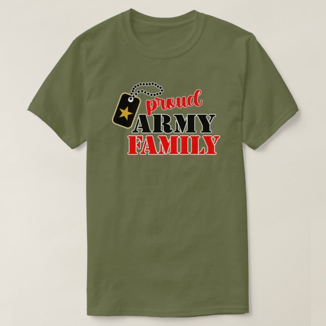 Camiseta de T-Shirt da Família Exército Americana (Frente do Design)