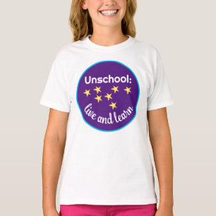 Camiseta de T-Shirt de Menina Não Escolar
