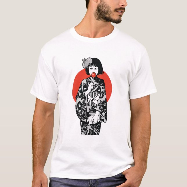 Camiseta de T-shirt japonesa Kawai Kimono (Frente)