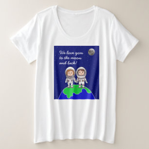 Camiseta de tamanho mais feminino para nova mãe