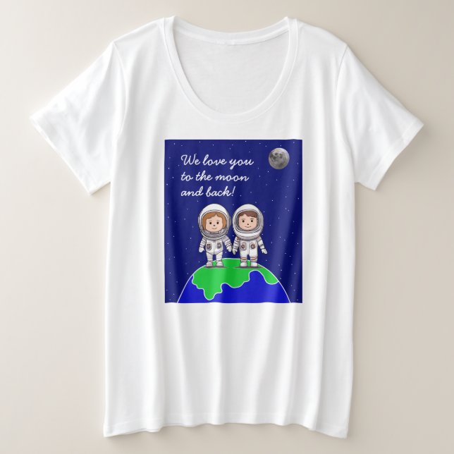 Camiseta de tamanho mais feminino para nova mãe (Frente do Design)