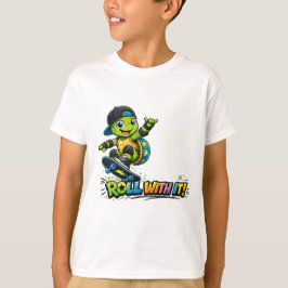 Camiseta de Tartaruga de Skate Roll With It