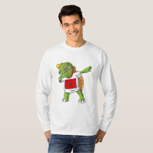 Camiseta de Tartaruga Fazendo Dab com a Bandeira d