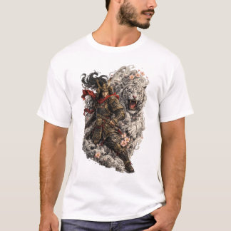 Camiseta de Tatuagem de Tigre Samurai Japonês | Ir