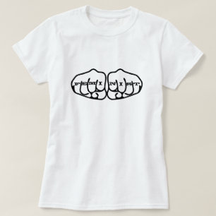 Camiseta de Tatuagens nos Punhos Feministas