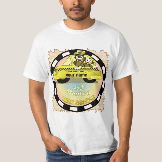 Camiseta de táxi macaco-meia (Frente)