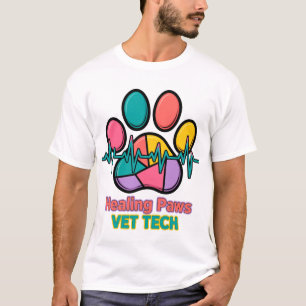 Camiseta de Técnico Veterinário Healing Paws