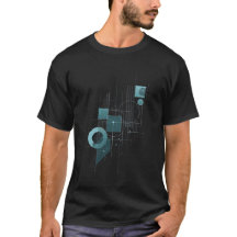 Camiseta de Tecnologia Abstrata - Projeto Geométri