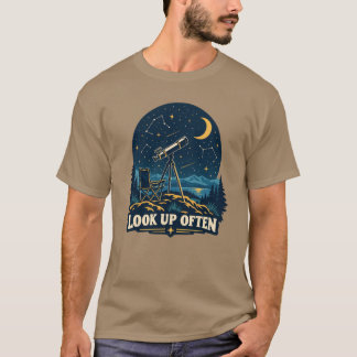 Camiseta de Telescópio para Observação de Estrelas