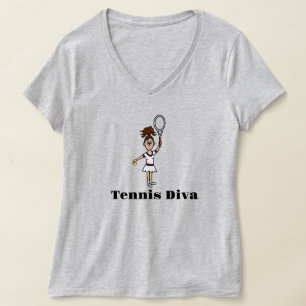 Camiseta de Ténis Diva Mulher - Morena