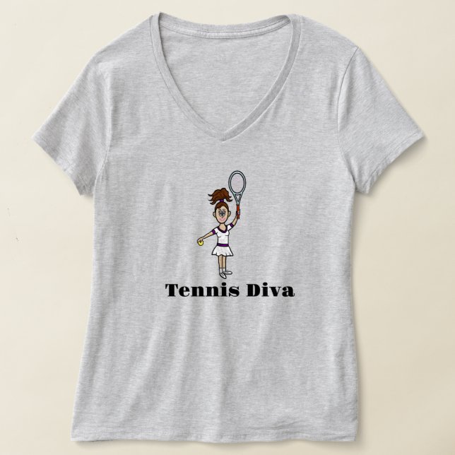 Camiseta de Ténis Diva Mulher - Morena (Postura )