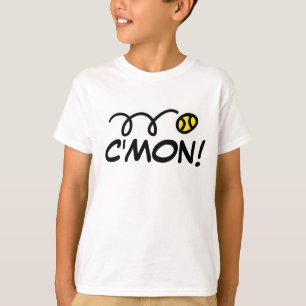 Camiseta de ténis infantil com slogan engraçado
