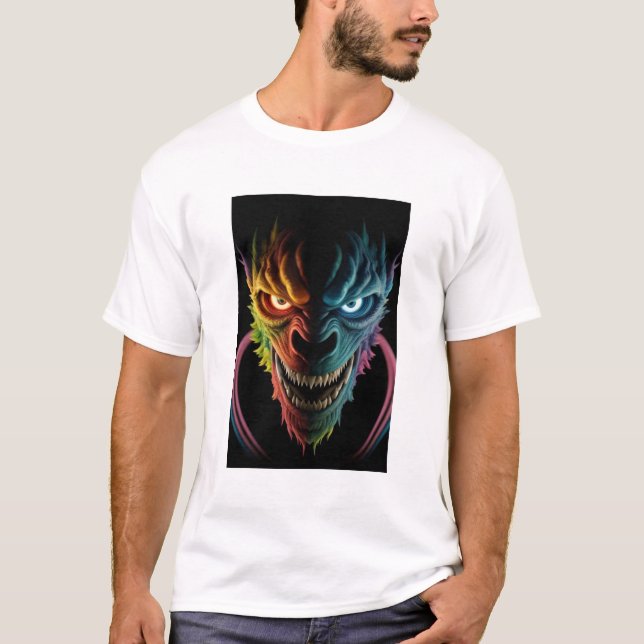 Camiseta de terror colorido monstro (Frente)