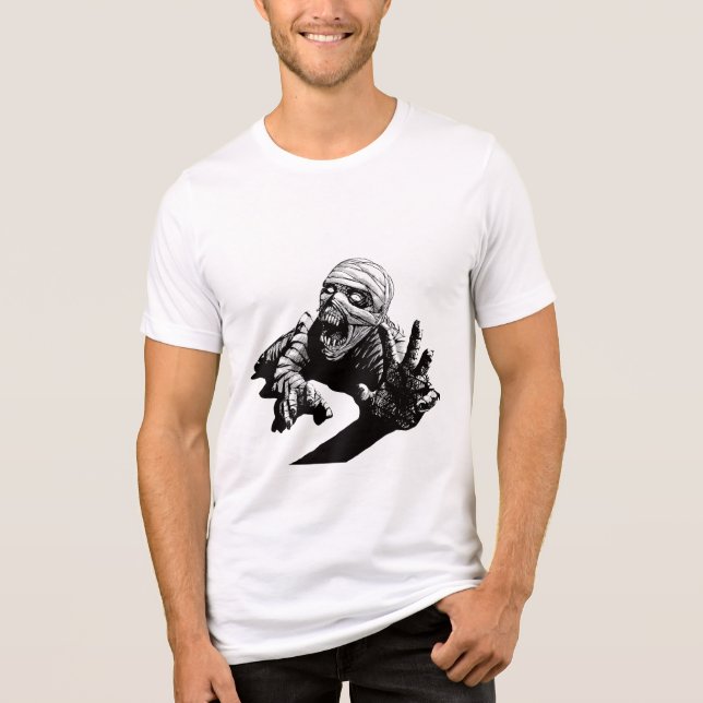 Camiseta de Terror da Múmia Maldita (Frente)