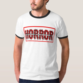 Camiseta de texto de crânio de terror assustador –