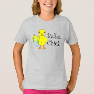 Camiseta de Texto do Pintinho do Balé