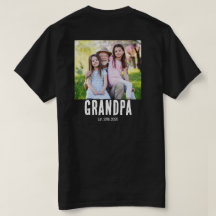 Camiseta de texto Grunge com foto do Vovô Fundada