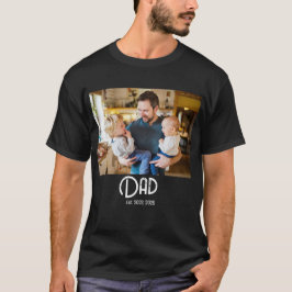 Camiseta de texto Grunge Estabelecido pelo Pai