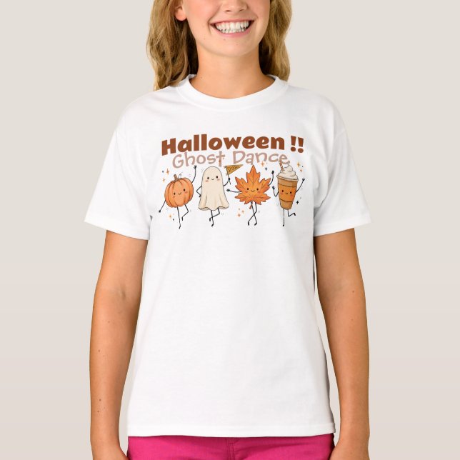 Camiseta de Texto Personalizado de Halloween (Frente)