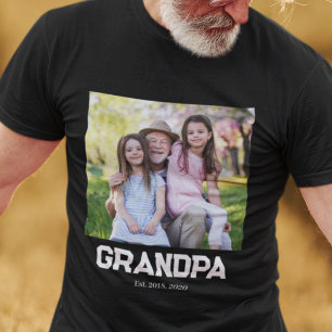 Camiseta de texto simples Avô Fundado Foto