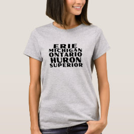 Camiseta de Texto Simples dos Grandes Lagos de Mic