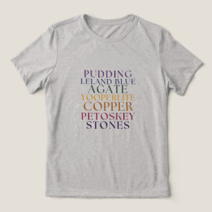 Camiseta de texto simples Michigan Rockhound