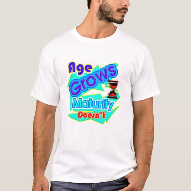 Camiseta de Tipografia - A Idade Cresce, a Maturid (Frente)