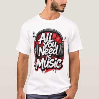 Camiseta de Tipografia Amante de Música