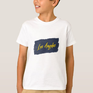 Camiseta de Tipografia Amarela de Los Angeles