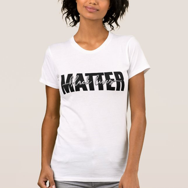 Camiseta de Tipografia Black Lives Matter (Frente)