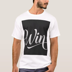 Camiseta de Tipografia Caligráfica 'Win' Motivac
