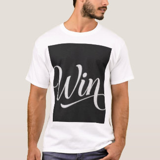 Camiseta de Tipografia Caligráfica 'Win' | Motivac