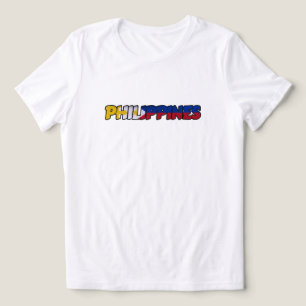 Camiseta de Tipografia da Bandeira das Filipinas