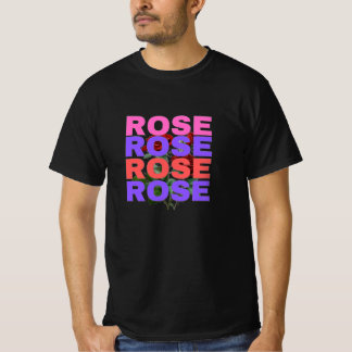 Camiseta de Tipografia de Flor de Rosa