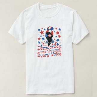Camiseta de Tipografia Democracy Matters