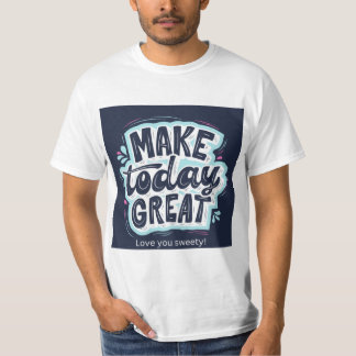 Camiseta de Tipografia Faça Hoje Ótimo | Positivo