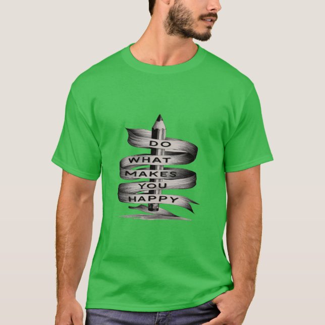 Camiseta de tipografia masculina. (Frente)