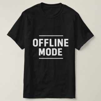 Camiseta de Tipografia Mínima no Modo OFFLINE