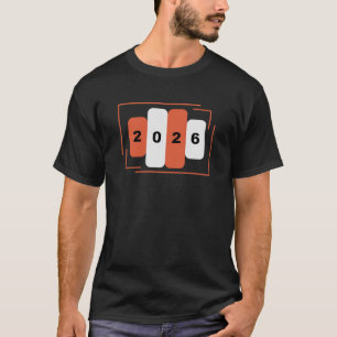 Camiseta de Tipografia Minimalista 2026 em Negrito