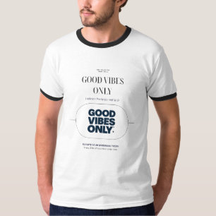 Camiseta de Tipografia Negrito Vibrações Boas