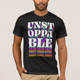 Camiseta de Tipografia Retro Implacável – Motivaci