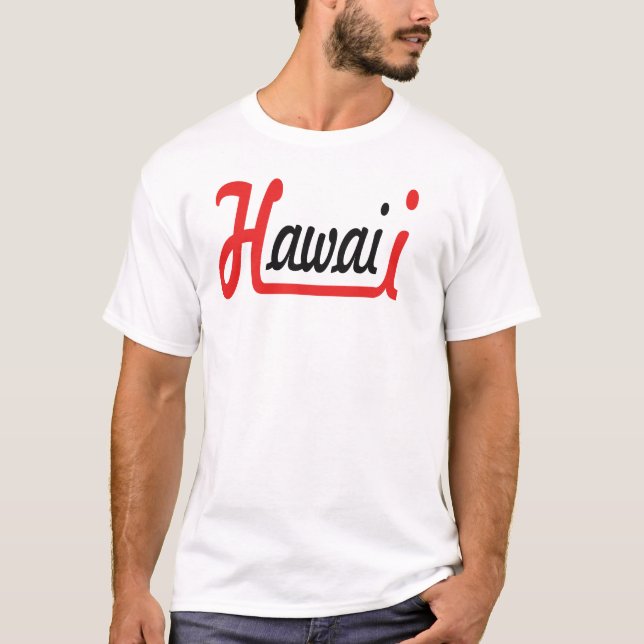 Camiseta de Tipografia Stylish do Havaí (Frente)