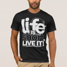 Camiseta de Tipografia Viva a Vida é Curta
