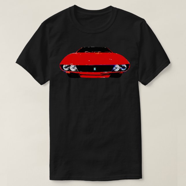 Camiseta De Tomaso Mangusta 1960 - Vermelho clássico italia (Frente do Design)