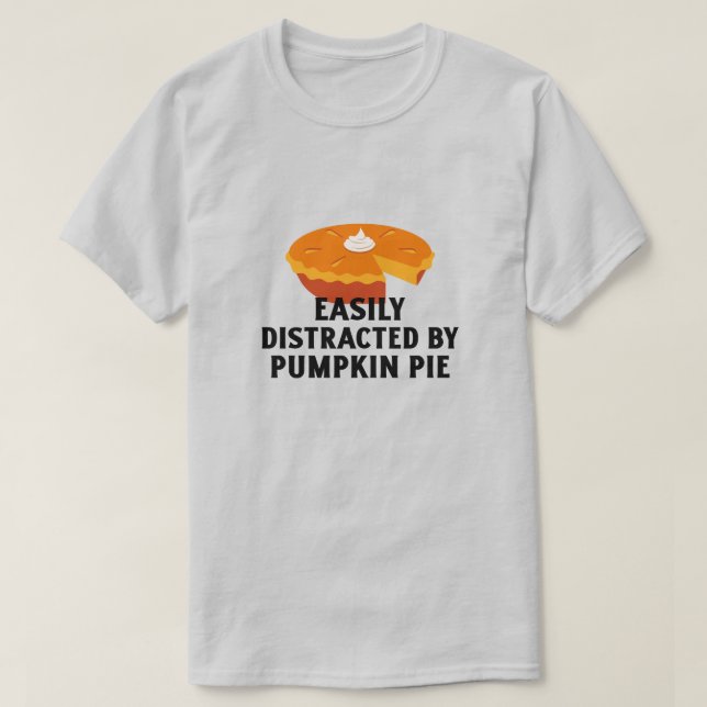 Camiseta de torta de abóbora de ação de graças (Frente do Design)
