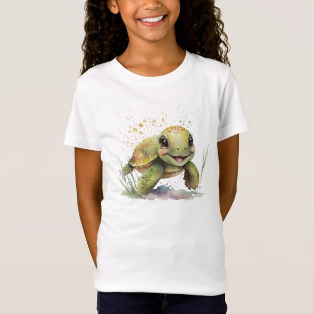 Camiseta de Tortoise Fine Jersey, um belo e animad (Frente)