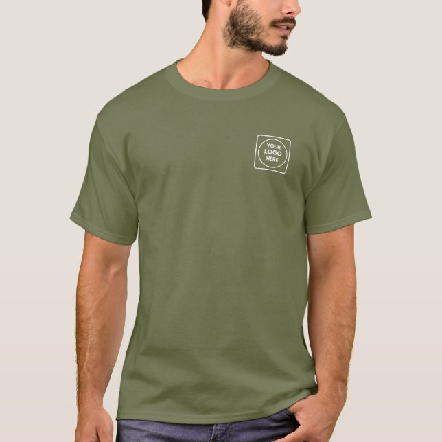 Camiseta de trabalho com logotipo personalizado da (Frente)